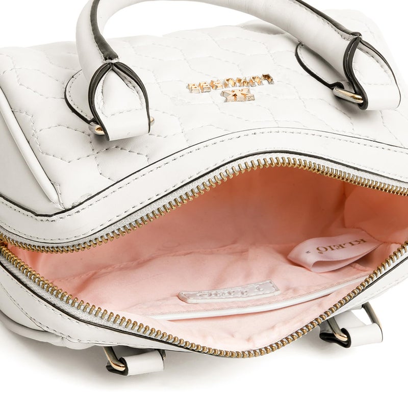 KLEIO Quilted Vegan Leather Medium Handbag with Pouch & Sling for Women & Girls - Image 4